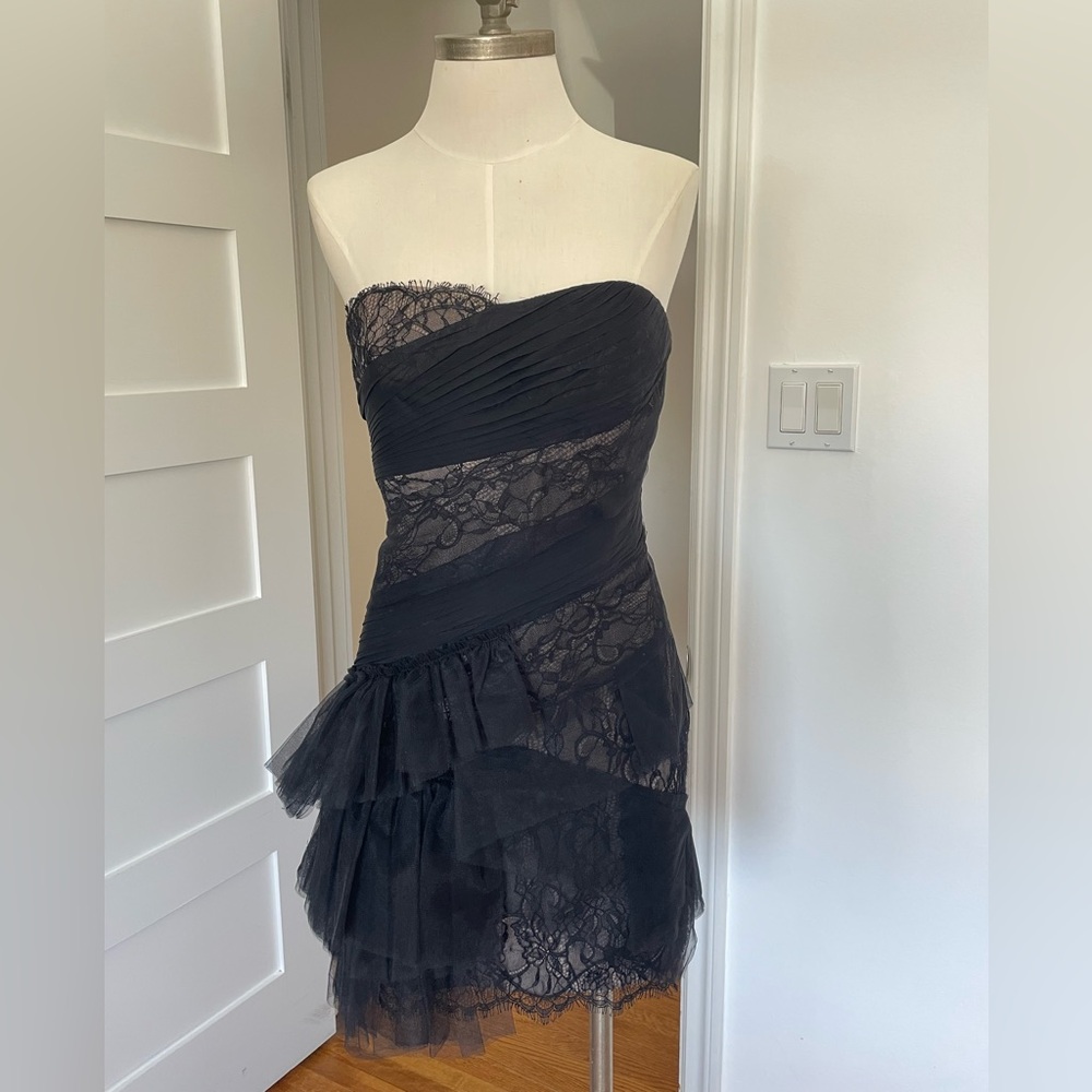 Lace and silk dress